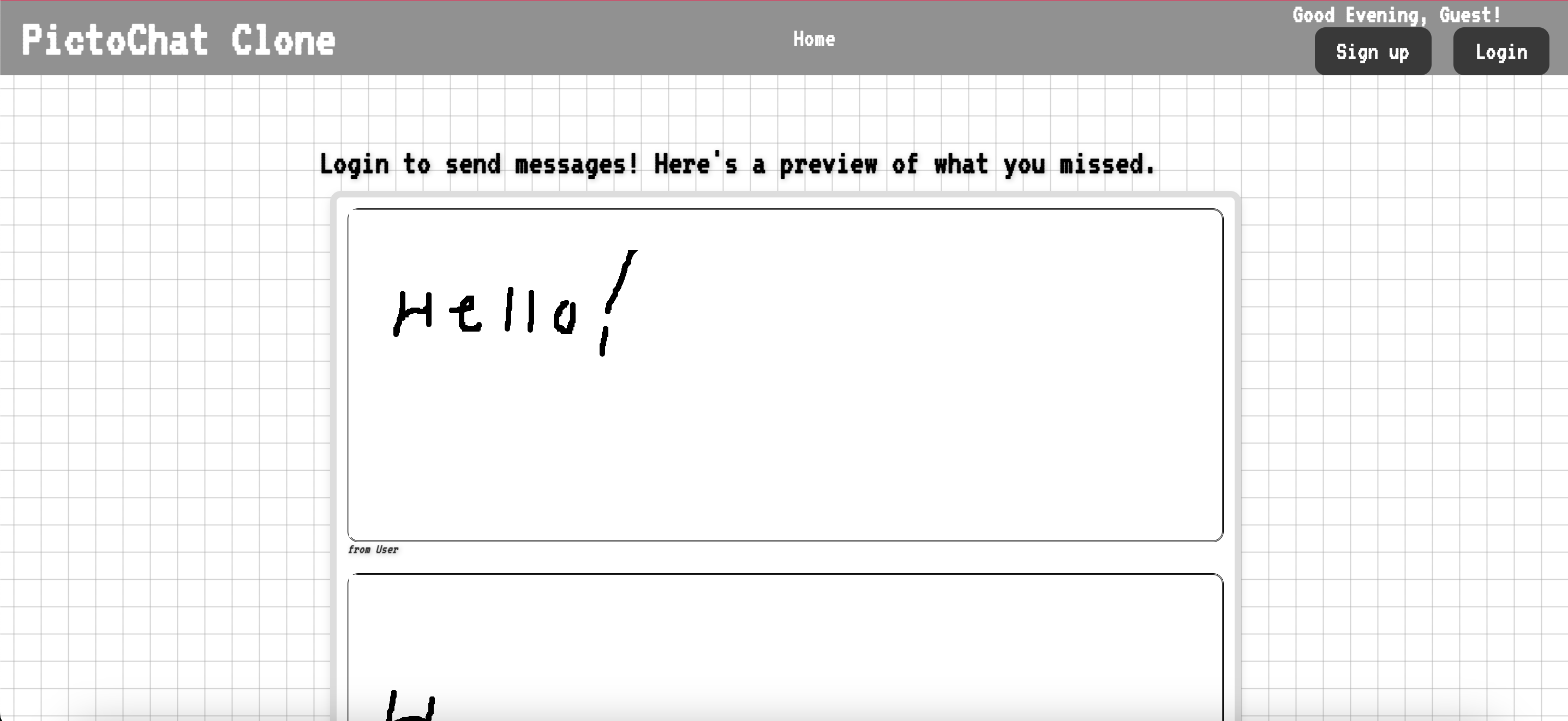 Screenshot of PictoChat (Clone)